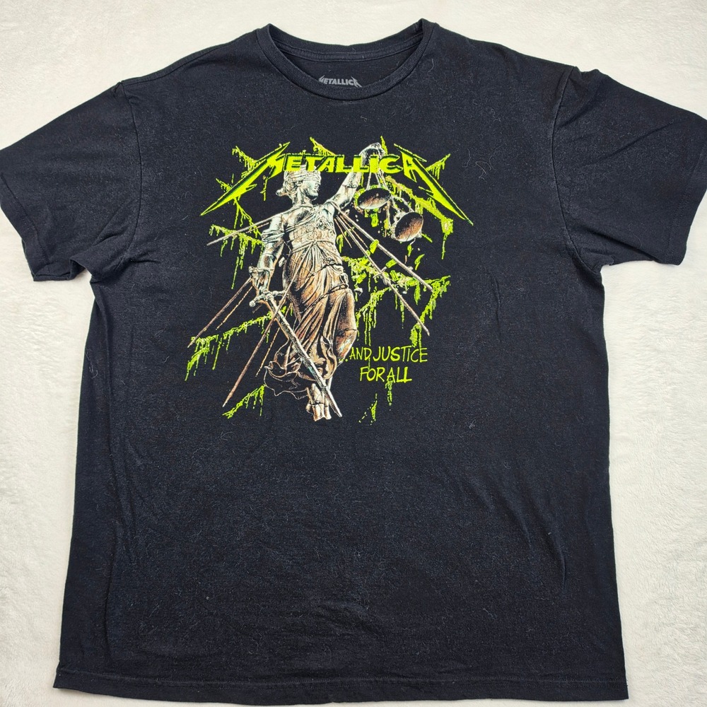 Metallica T-Shirt Mens XXL Black Excellent And Justice For All Graphic Tee 2017 - Picture 2 of 6